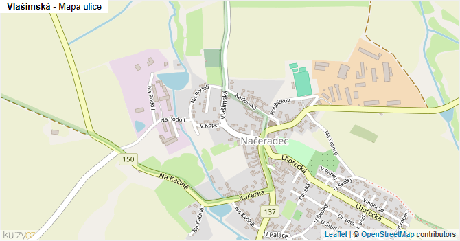 Vlašimská - mapa ulice