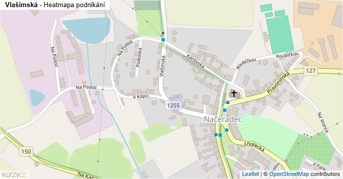 Vlašimská - mapa podnikání