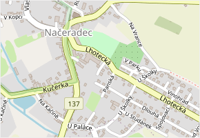 Za Školou v obci Načeradec - mapa ulice