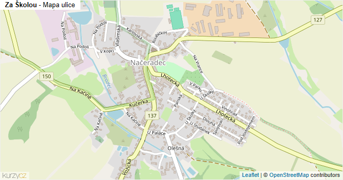 Za Školou - mapa ulice