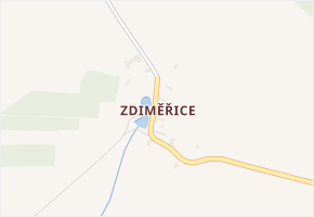 Zdiměřice v obci Načeradec - mapa části obce