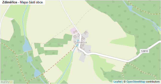 Zdiměřice - mapa části obce