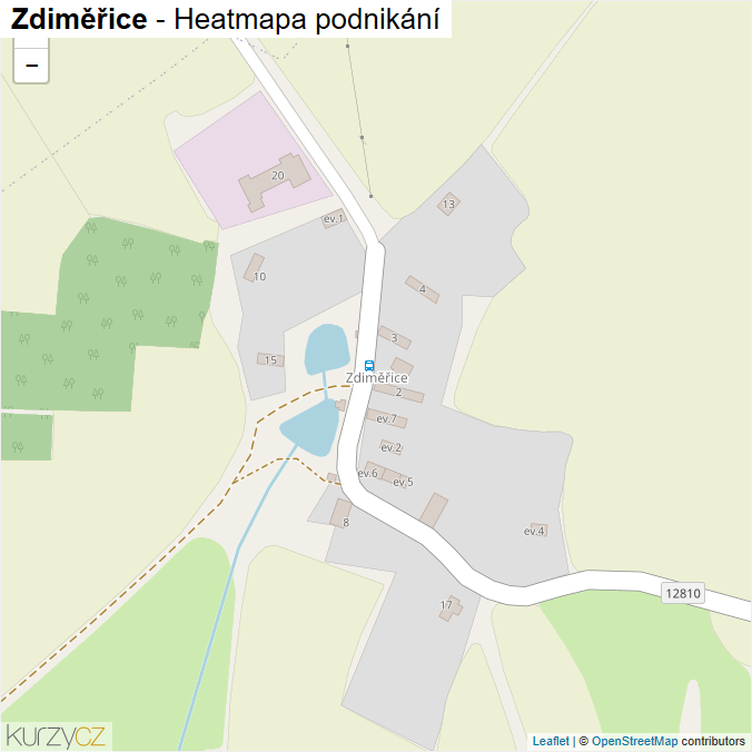 Mapa Zdiměřice - Firmy v části obce.