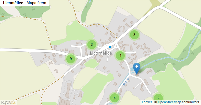Licomělice - mapa firem