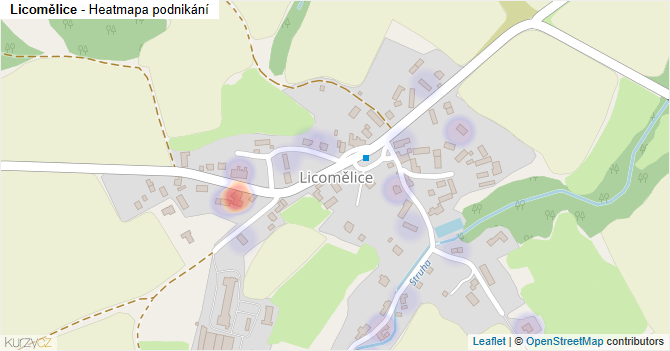 Licomělice - mapa podnikání
