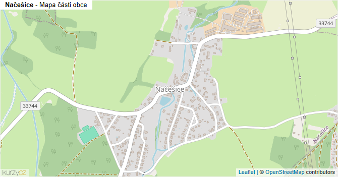 Načešice - mapa části obce