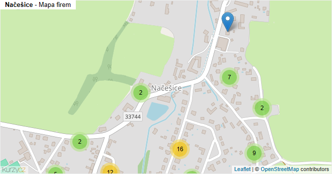 Načešice - mapa firem