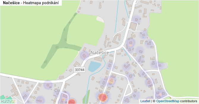 Načešice - mapa podnikání