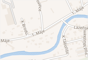1. Máje v obci Náchod - mapa ulice