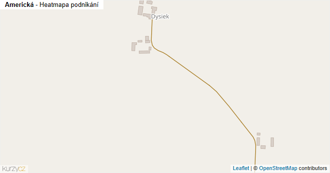 Americká - mapa podnikání