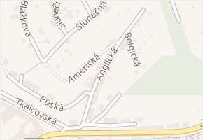 Anglická v obci Náchod - mapa ulice