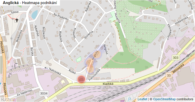 Anglická - mapa podnikání
