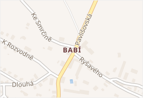 Babí v obci Náchod - mapa části obce