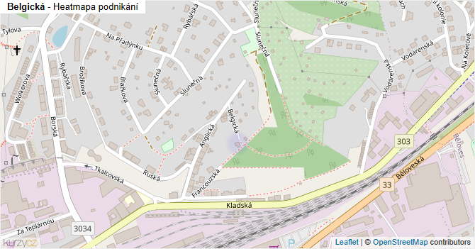 Belgická - mapa podnikání