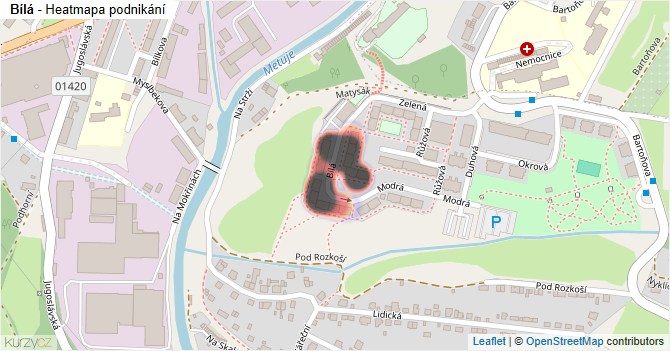 Bílá - mapa podnikání