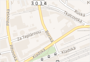 Borská v obci Náchod - mapa ulice