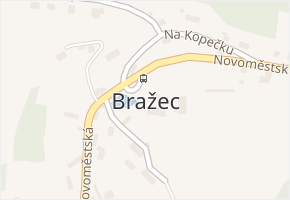 Bražec v obci Náchod - mapa části obce