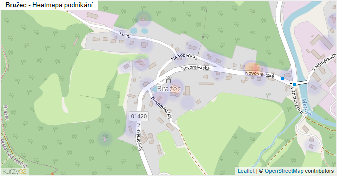 Bražec - mapa podnikání