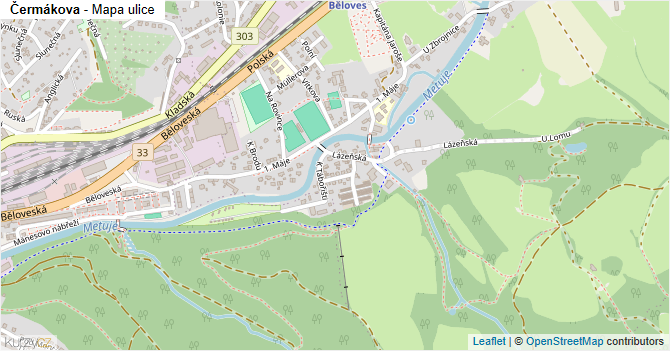 Čermákova - mapa ulice