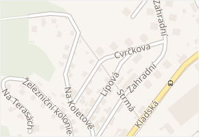 Cvrčkova v obci Náchod - mapa ulice