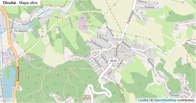 Dlouhá - mapa ulice