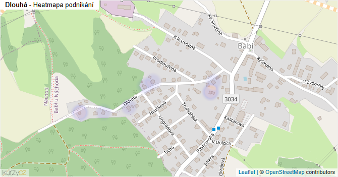 Dlouhá - mapa podnikání