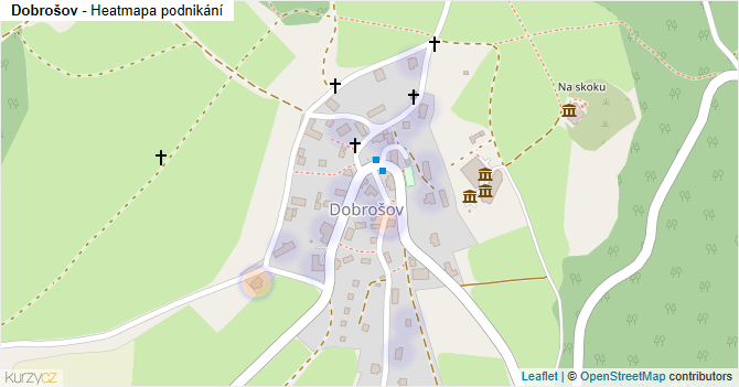 Dobrošov - mapa podnikání