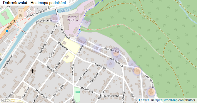 Dobrošovská - mapa podnikání