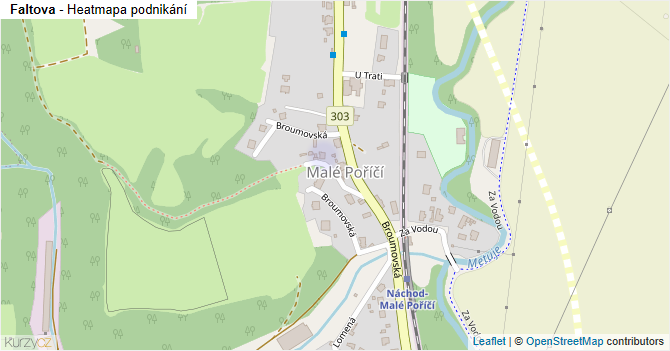 Faltova - mapa podnikání