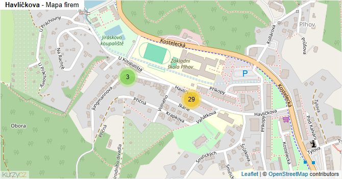 Havlíčkova - mapa firem