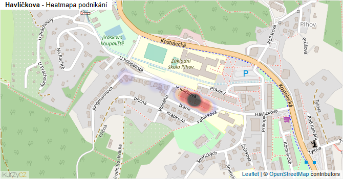 Havlíčkova - mapa podnikání