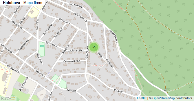 Holubova - mapa firem