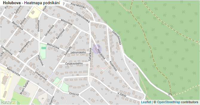 Holubova - mapa podnikání