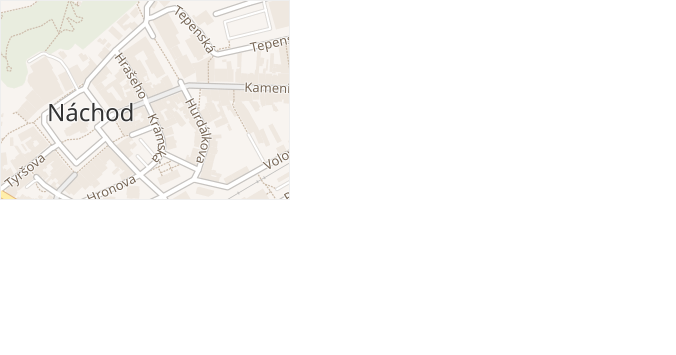 Hrašeho v obci Náchod - mapa ulice