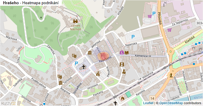 Hrašeho - mapa podnikání