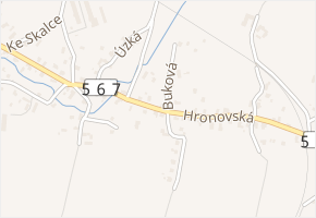 Hronovská v obci Náchod - mapa ulice