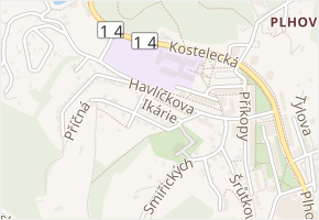 Ikárie v obci Náchod - mapa ulice