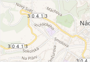 Jiráskova v obci Náchod - mapa ulice