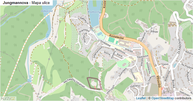 Jungmannova - mapa ulice