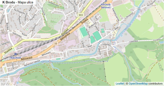 K Brodu - mapa ulice