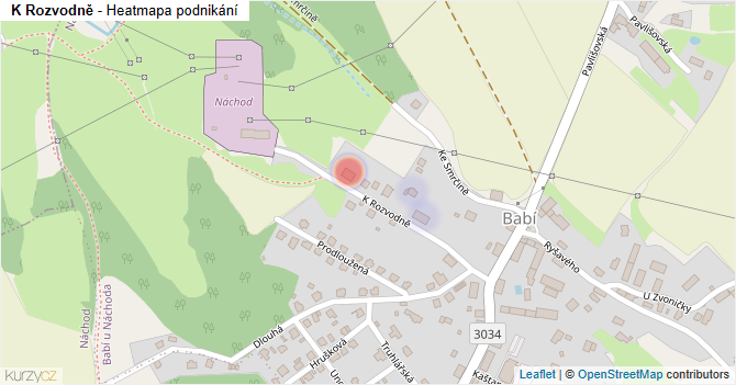 K Rozvodně - mapa podnikání
