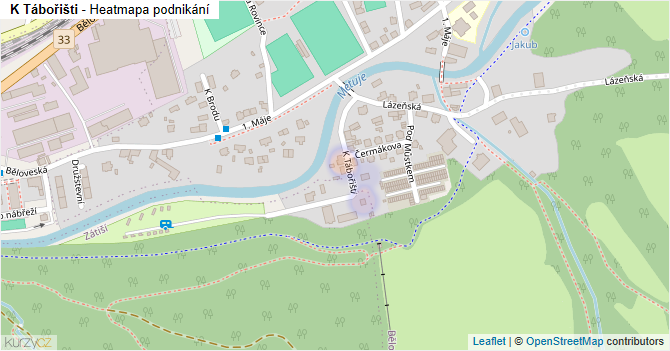 K Tábořišti - mapa podnikání