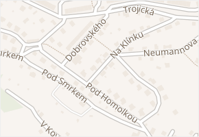 Klínek v obci Náchod - mapa ulice