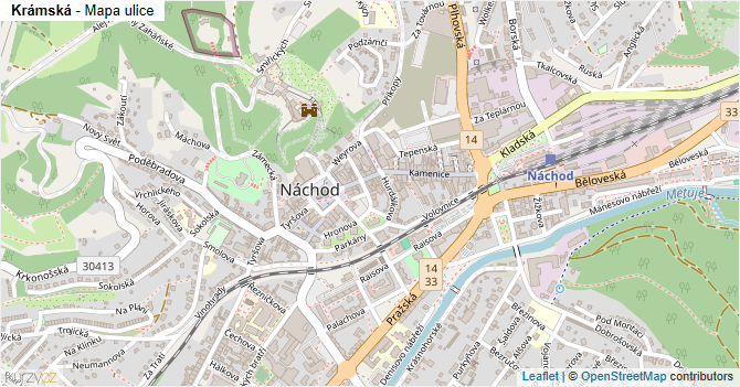 Krámská - mapa ulice