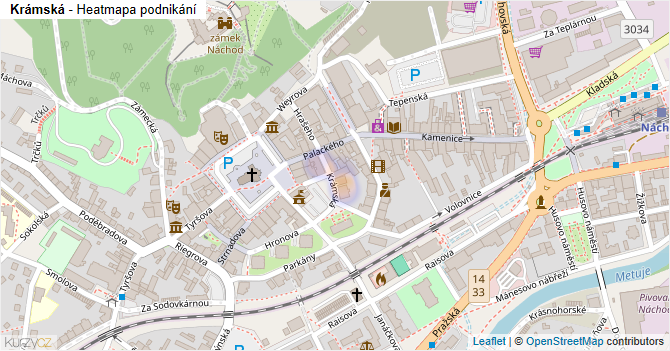 Krámská - mapa podnikání