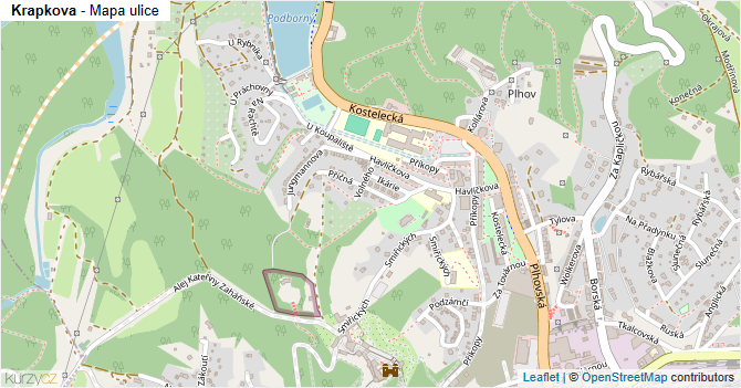 Krapkova - mapa ulice