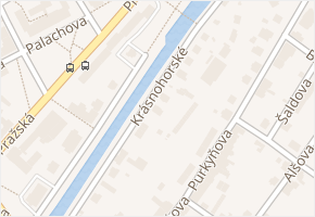 Krásnohorské v obci Náchod - mapa ulice