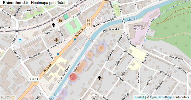 Krásnohorské - mapa podnikání
