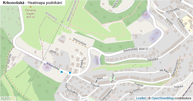Krkonošská - mapa podnikání