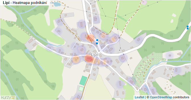 Lipí - mapa podnikání
